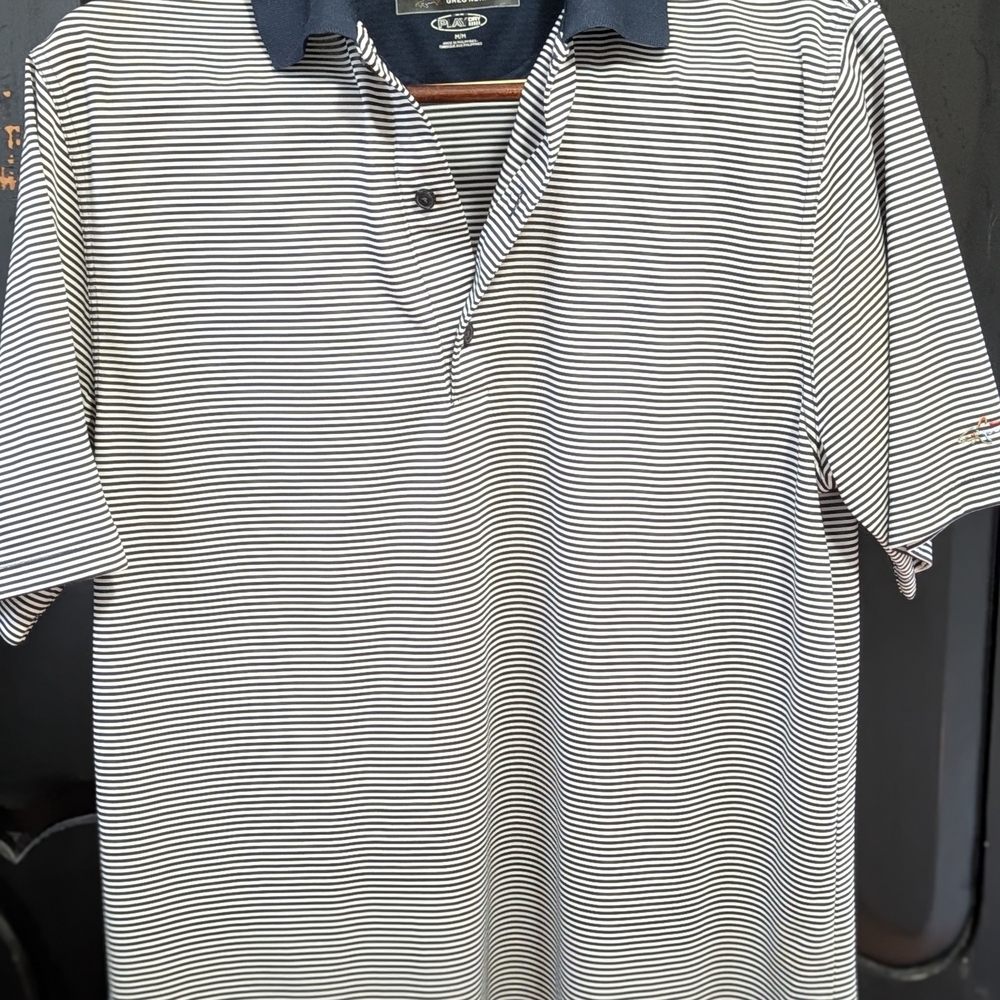 Greg Norman Collection Blue and White Polo Shirt